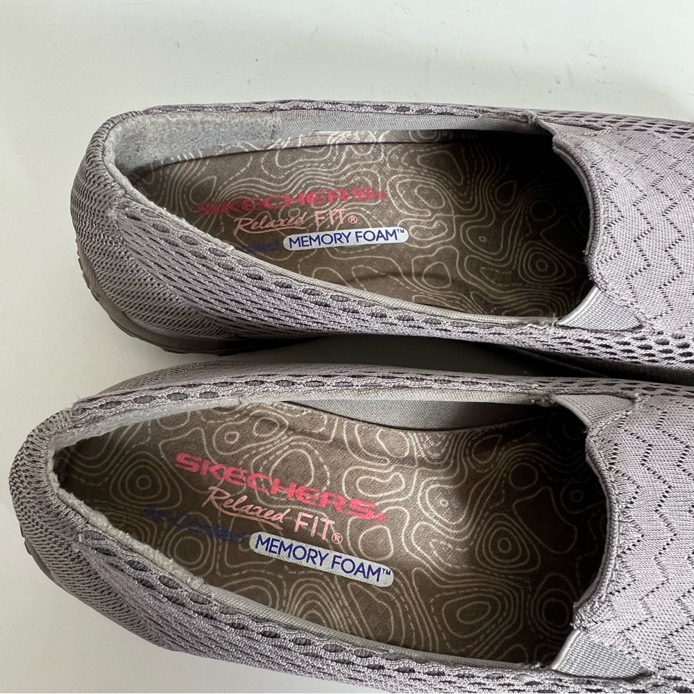 Skechers Reggae Fest Willows Comfort Shoes Size 7.5 Relaxed Fit Taupe Tan - Picture 7 of 9